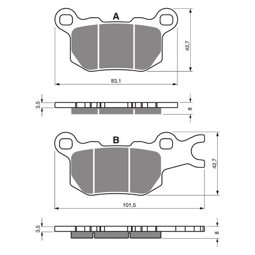 Brake Pads Goldfren GF377 - K1