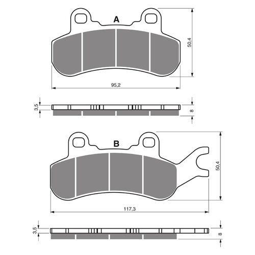 Front Left Brake Pads Goldfren GF378 - K5