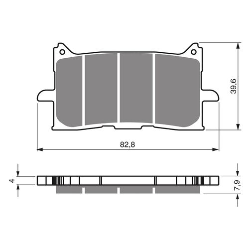 Front Brake Pads Goldfren GF379 - S3