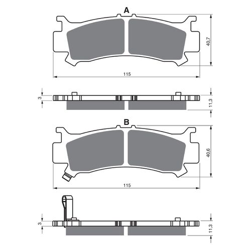 Front Right Brake Pads Goldfren GF384 - K5