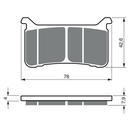Front Brake Pads Goldfren GF386 - S33
