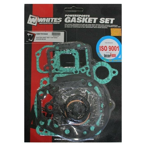 Whites Top End Rebuild Gasket Kit for Kawasaki KDX200 KDX 200 1995-2005