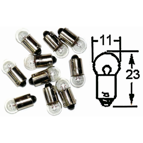 Instrument Bulbs | Clear Head | 6V | 3W | Box Of 10