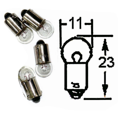 Instrument Bulbs | 6V | 4 Items | 3W | Clear