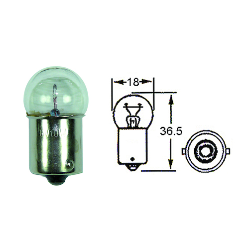 One Indicator bulb 6V 10W