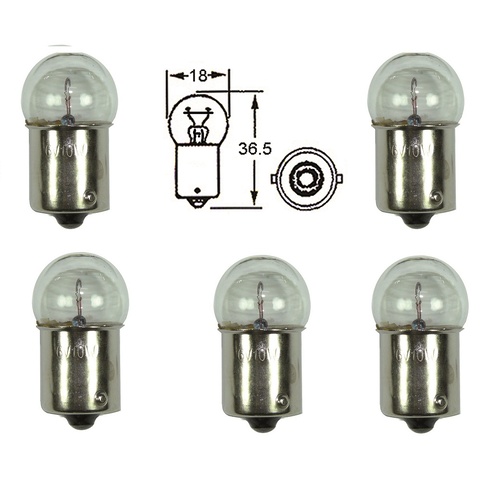 Small Head Indicator Bulbs 6V 10W Parallel Pin | Five | Ba15S