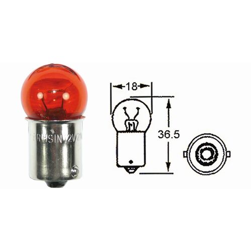 One Indicator Bulb 12V 21W Amber Small Head