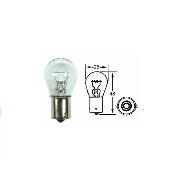 One Indicator Bulbs, 12V | 4 Items, 21W, Standard Head | Parallel Pins Clear TTR Xr