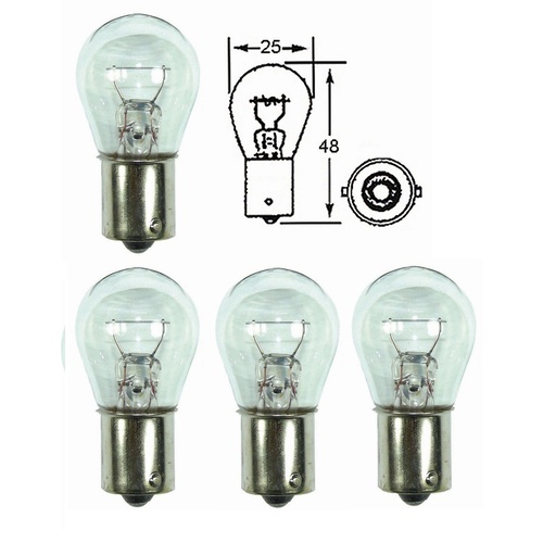 Indicator Bulbs, 12V | 4 Items |21W | Standard Head | Parallel Pins Clear TTR XR