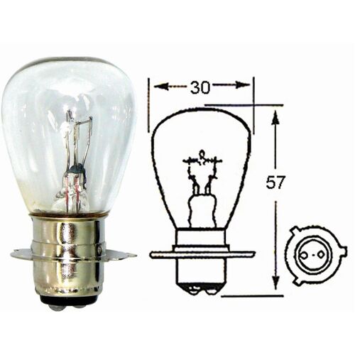 One Headlight 3 pin 6V 25/25