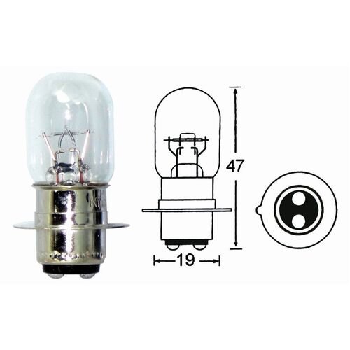 One Headlight, 12V 25/25W 1 pin