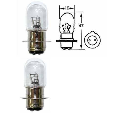 Headlight Bulbs, Two Items,1 Pin for 12V Bikes 35/35W Px15D