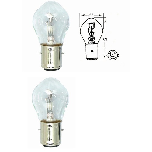 Headlight Bulb BA20D 2 Items 12V 35/35W Euro Base | XR250 | XR400 | XR600 CT110