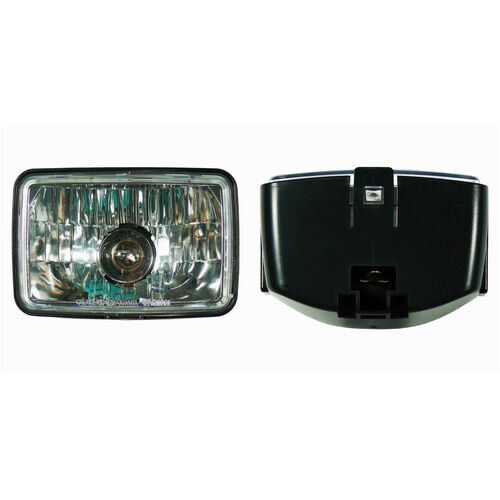 Headlight | Rectangular | 12V 35/35w | Side Mount | Vintage | ATV | Cafe Racer