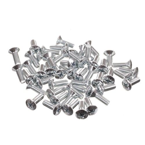 WHITES SCREW 5X15 OVAL C/SUNK PKT=50 (thread pitch 5 x 0.8)