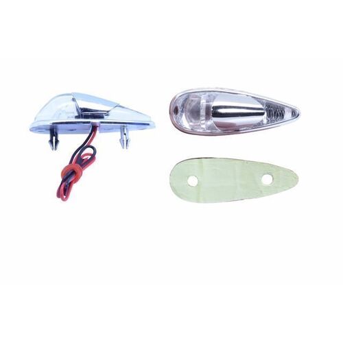 Micro Teardrop Flushmount Indicator Chrome (Pair)