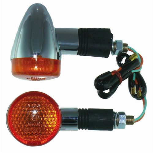Bullet Indicator Rubber Mount Chrome
