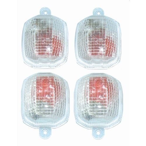 Four Clear Indicator Lenses for YZF600R Front & Rear 1994 1995 1996 1997 1998