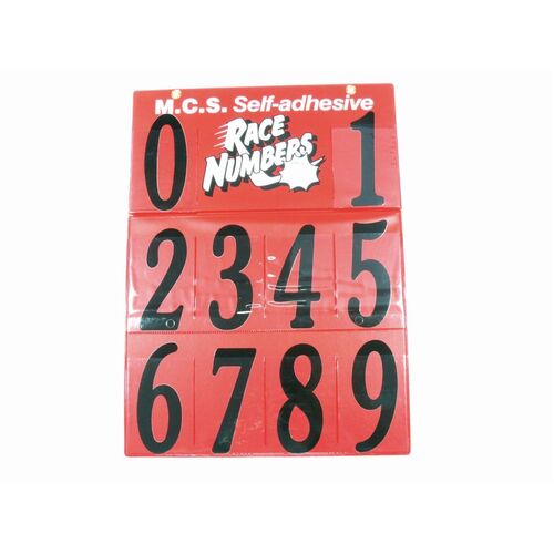 170MM Kurly Number Board Black