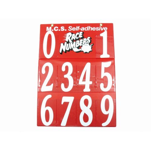 170MM Kurly Number Board White