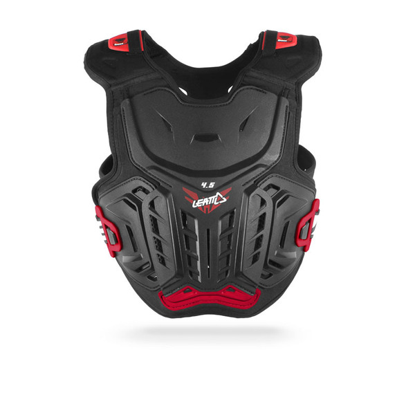 LEATT CHEST PROTECTOR 4.5 BLK/RED JNR SML/MED 134-146CM