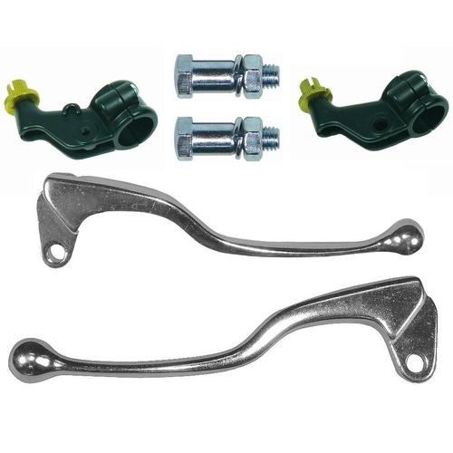 CLUTCH and BRAKE lever assembly for Yamaha YZ80 1979 to 1984 (Black and Silver)