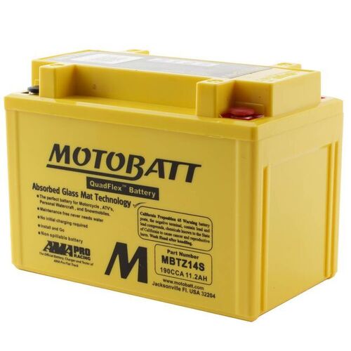 12V 170 CCA Glass Mat Battery for Honda VTR1000 SP1 2000 to 2001