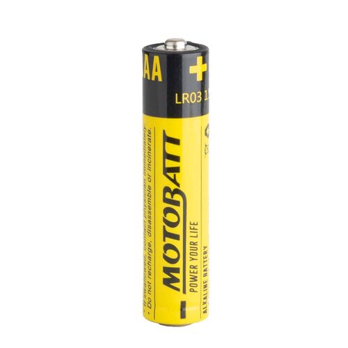 MOTOBATT AAA (LR03) 1.5 ALKALINE BATTERY 4pc/CARD (10BOX)
