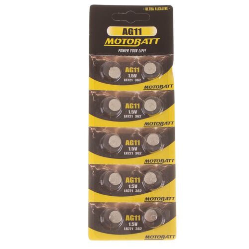 MOTOBATT AG11 1.5V ALKALINE BC BATTERY 10 PER CARD (20BOX)
