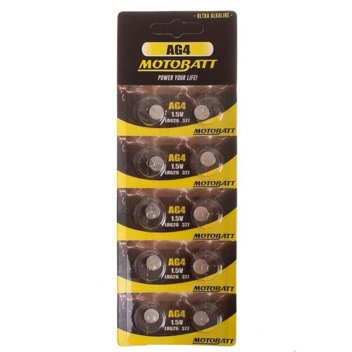 MOTOBATT AG4 1.5V ALKALINE BC BATTERY 10 PER CARD (20BOX)