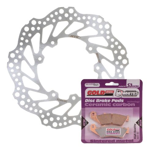 BRAKE ROTOR & PAD FRONT KIT - HON CRF250X 04-16 - WAVE
