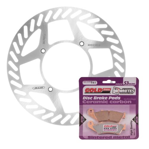 BRAKE ROTOR & PAD FRONT KIT - KAW KLX300R 97-08