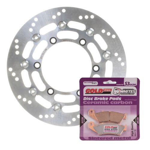 BRAKE ROTOR & PAD FRONT KIT - SUZ DR650SE 96-20