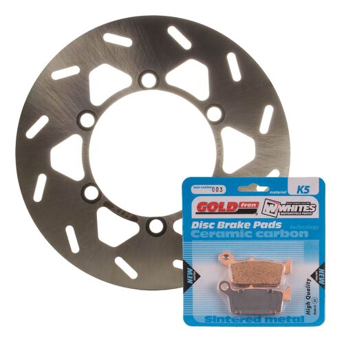 BRAKE ROTOR & PAD REAR KIT - KAW KLX300R 97-08