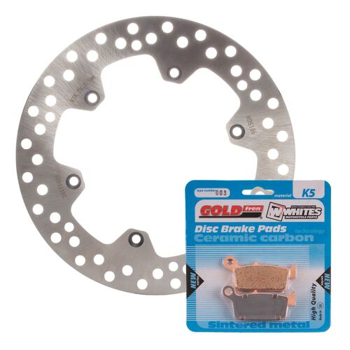 BRAKE ROTOR & PAD REAR KIT - SUZ DRZ400E 00-20
