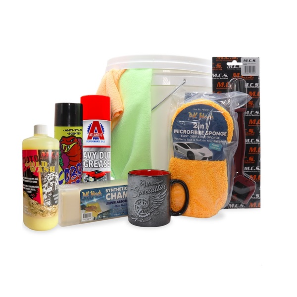 MotoGold Premium Motorcycle Detailing Wash kit (10 PIECE)