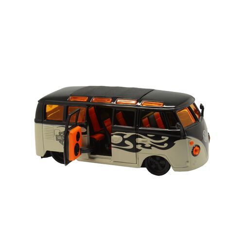 1.24 Harley Davidson VW Samba Van Model Toy