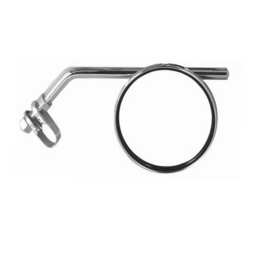 One CLAMP ON CHROME MIRROR Old School Custom Cafe Racer Scrambler