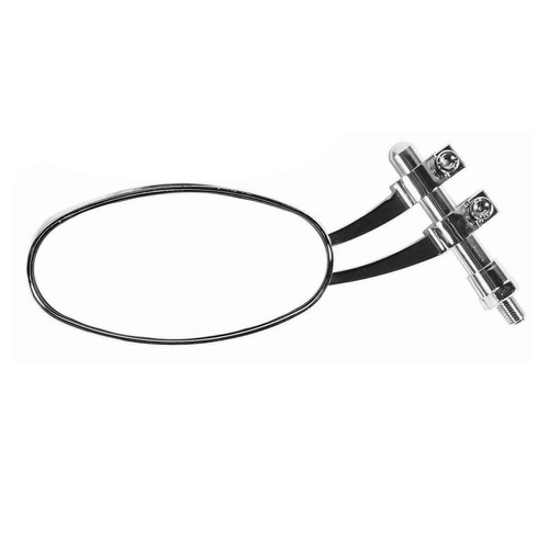 Universal Twin Arm Oval Mirror LH Chrome 
