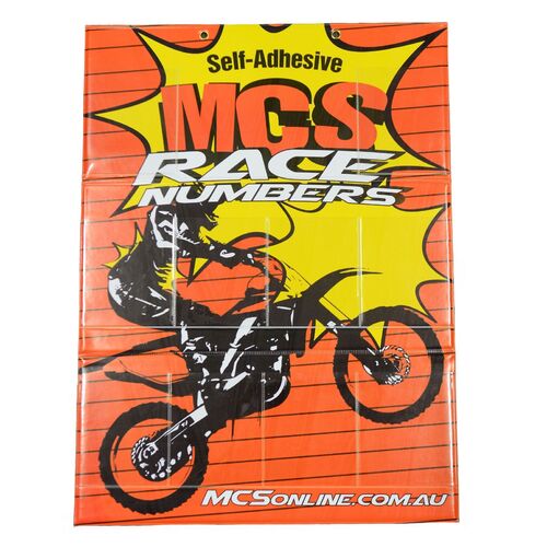 Race Number Board Orange 