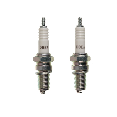 NGK SPARK PLUG TWO (2) PACK D8EA for SUZUKI DRZ125 + BIG WHEEL 2003 - 2015