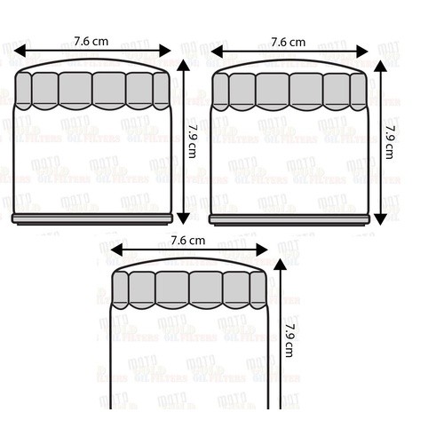 MOTORCYCLE OIL FILTER 3 PACK KIT for BMW R1200 1997 to 2006 REPLACEMENT HF163