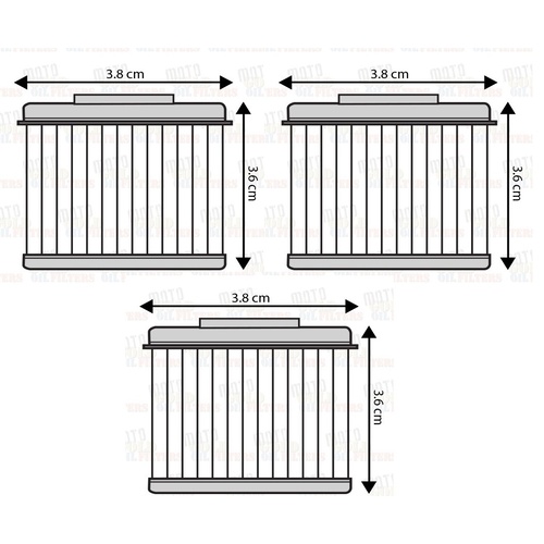 AFTERMARKET OIL FILTER KIT 3 PACK for HONDA CRF450X 2011 2012 2013 2014