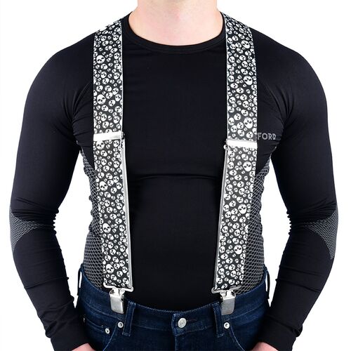 OXFORD RIGGERS BRACES - SKULLS