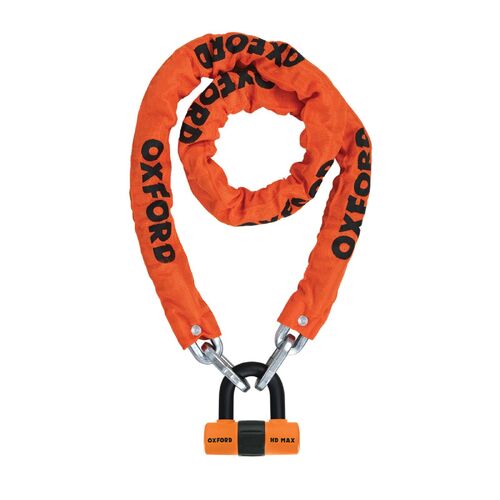 HD Chain Lock 1.5M Orange For Motorbike