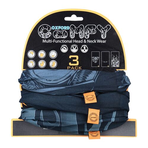 Oxford Comfy Neck Scarf Gaiter Tube HD GRAPHICS 3 Pack