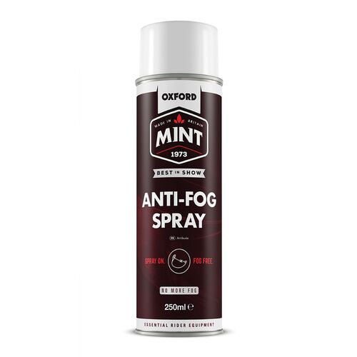 OXFORD MINT ANTI-FOG VISOR /GOGGLE SPRAY 250ml *12