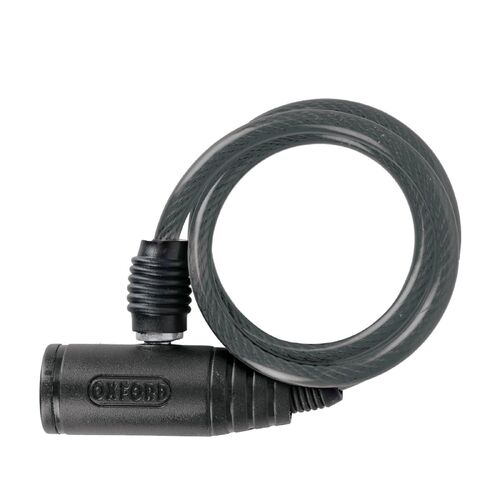 Oxford Bumper Cable Lock Smoke 6mm x 600mm For Motorbike or Bicycle