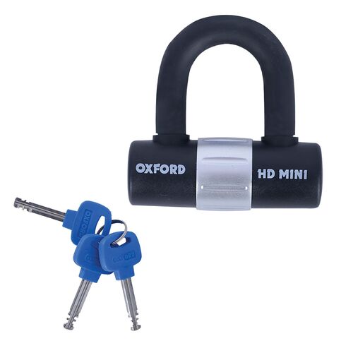 Oxford Heavy Duty Mini Shackle Padlock 14mm - Black