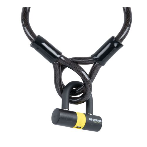 Oxford Loop Lock 15 & Padlock (2.0M x 15mm Cable)